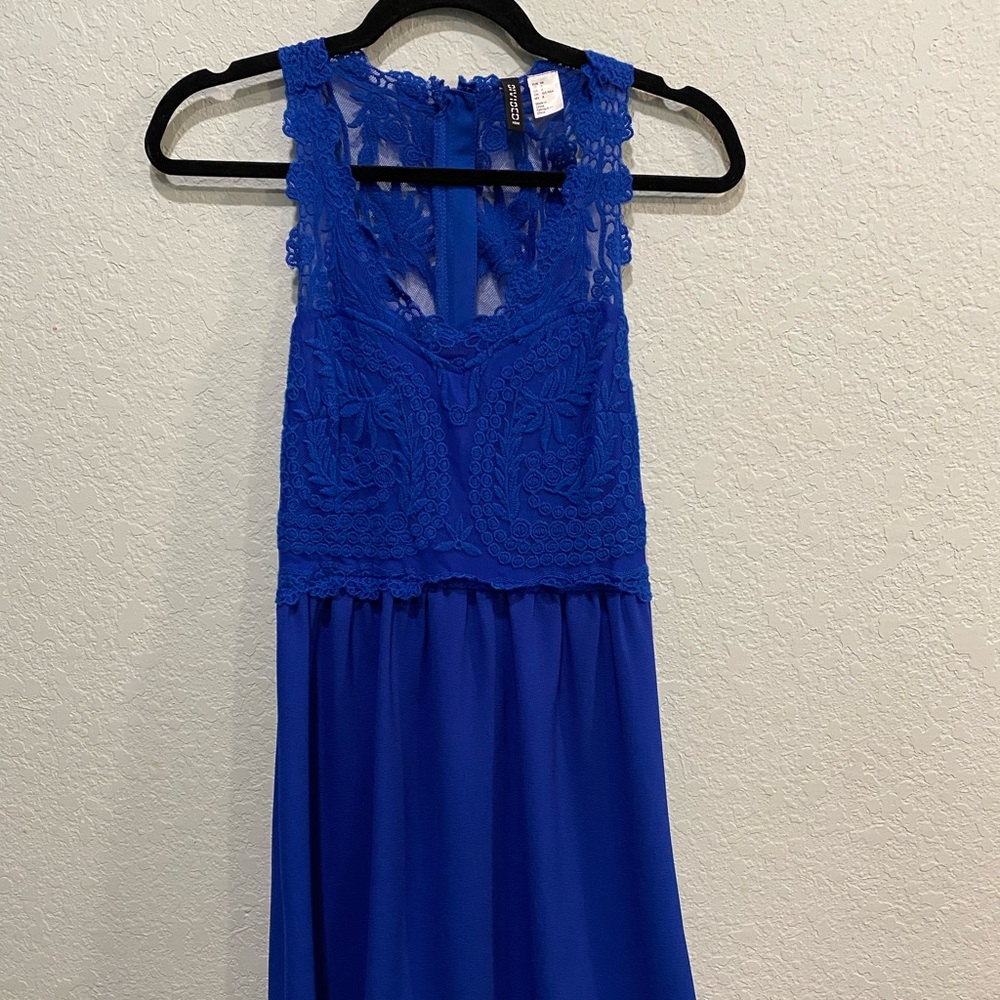 H&M blue lace dress dress